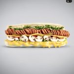 ساندویچ هاتداگ قارچ پنیر